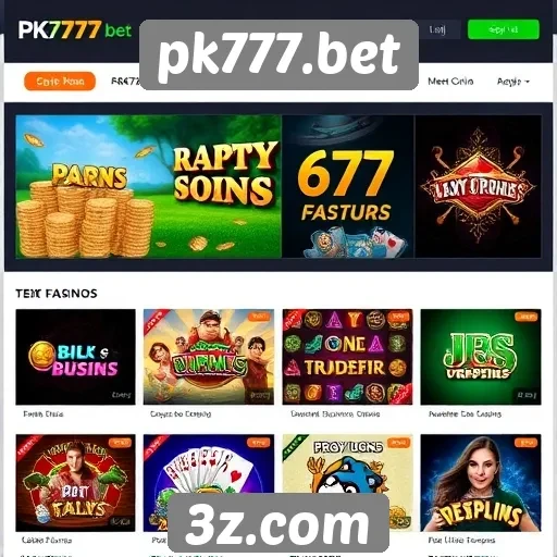 Opções de jogos disponíveis em pk777.bet